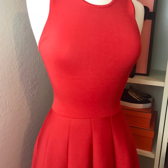 Parker Fit & Flare Red Dress Holiday Outfit - Picture 3 of 8